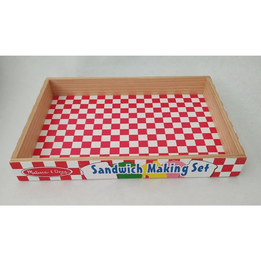 Melissa and Doug Sandwich Making Set - Wooden Play Food - Complete set